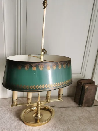 Lampe bouillotte en bronze doré de style Restauration