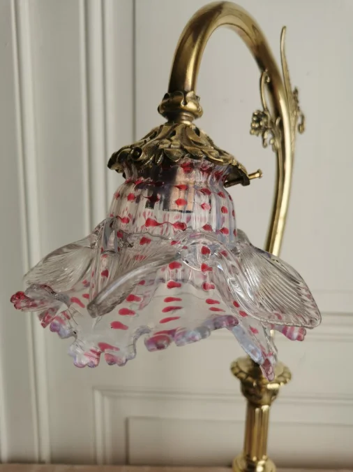 Lampe de bureau ou d'ambiance en bronze époque 1900