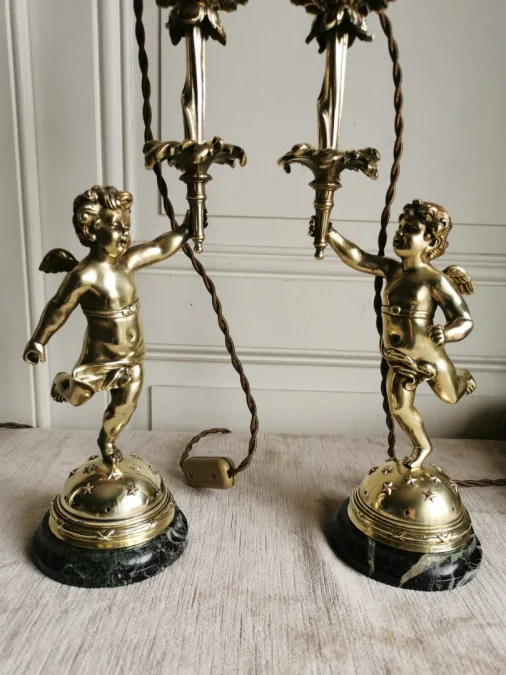 PAAR BRONZELAMPEN