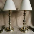 Paire de bougeoirs Louis Philippe montés en lampes