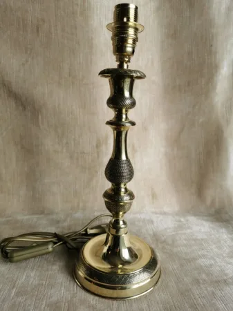 Paire de bougeoirs Louis Philippe montés en lampes