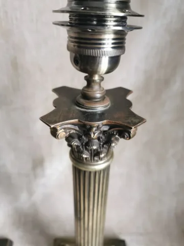 PAIR OF BRONZE LAMPS