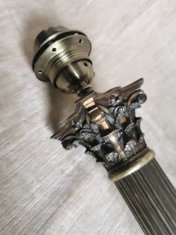 PAIR OF BRONZE LAMPS