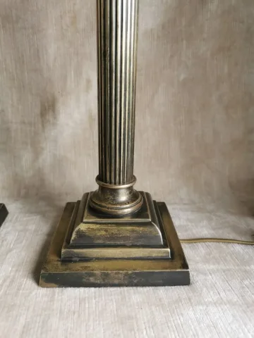 PAIR OF BRONZE LAMPS