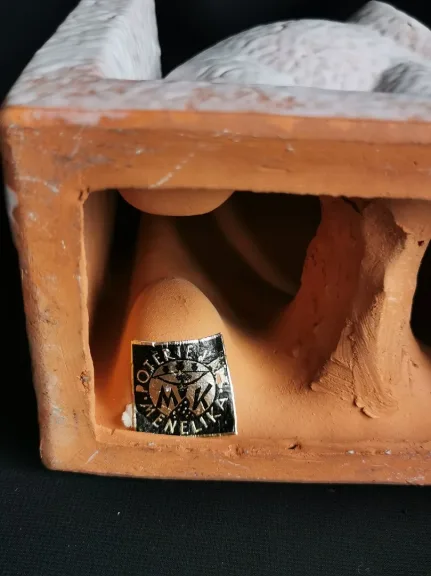Serre -livres éléphant en terre cuite , Poterie d'art Menelika
