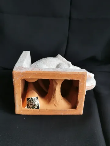 Serre -livres éléphant en terre cuite , Poterie d'art Menelika