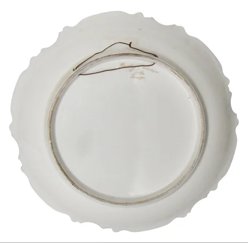 Paar Limoges porseleinen schalen met decor van jachttaferelen, geschilderd door Abel Golse (1844–1937) — Zeer goede staat