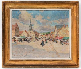 Henry Charles Séné (1889–1961) "Scène de Marché"
Oil on canvas