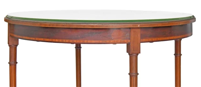 Engelse marqueterie guéridon met twee bladen — Goede staat