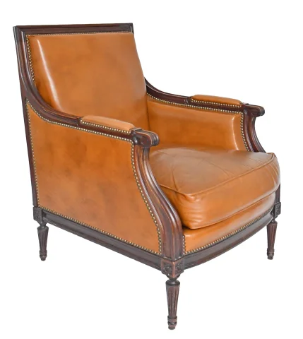 Paire de larges bergères de style Louis XVI — Très bon état