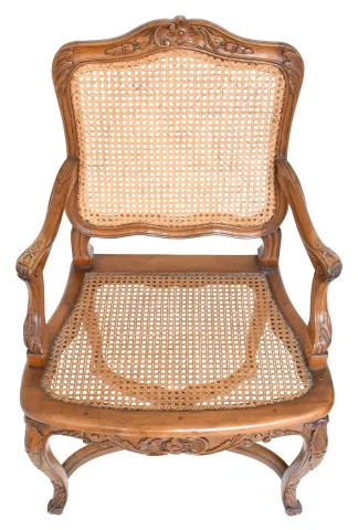 Pair of caned armchairs in Régence style — Very good condition