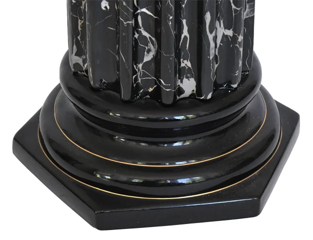 Tommaso Barbi für B. Ceramiche – Bedeutende Vase mit Säule aus marmorimitierender Keramik — Sehr guter Zustand