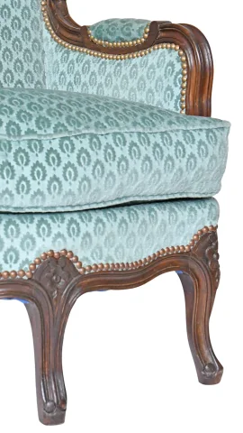 Paar Louis-XV-Stil Bergère-Ohrenlehnsessel auf fünf Beinen — Sehr guter Zustand