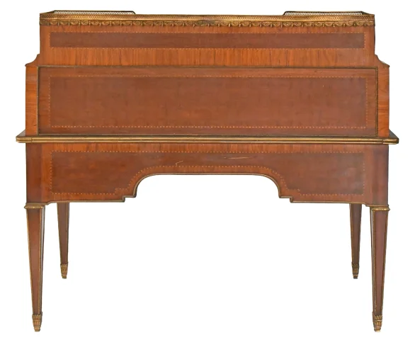 Louis XVI-style cylinder bureau in marquetry — Good condition