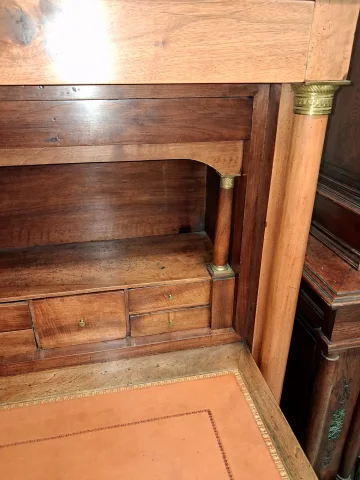 Secrétaire à abattant d'époque Empire en noyer – Début XIXe siècle — État correct