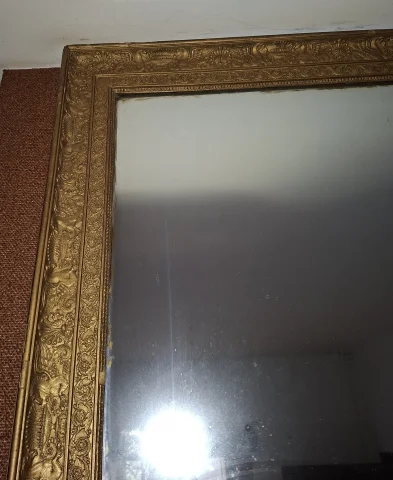 Grand miroir de cheminée d'époque Empire - Restauration, vers 1820-1840 — Bon état