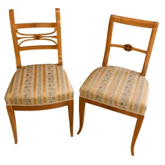 Paire de chaises Biedermeier en bois blond