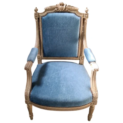 Sillón estilo Luis XVI en madera lacada — Buen estado