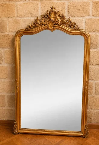 Grand miroir de cheminée de style Luis XV — Buen estado