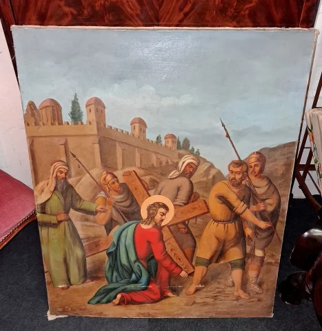 Chemin de Croix – Jésus Tombe Sous la Croix (IIIe Station) — Bon état