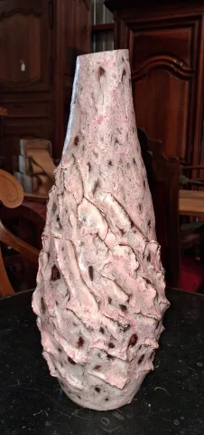 Große Vase aus glasiertem Steinzeug – Design-Keramik — Guter Zustand