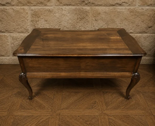 Grand bureau plat en noyer – Stile Luigi XV — Buono stato