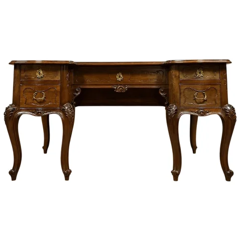 Grand bureau plat en noyer – Stile Luigi XV — Buono stato