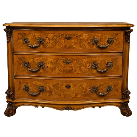 Commode galbée en marqueterie de noyer – Style Louis XV

クルミ材寄木細工の曲線型コモード – ルイ15世スタイル — 良好な状態