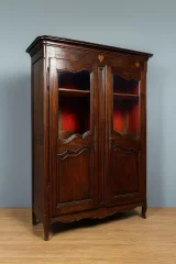 Bücherregal im Louis-XV-Stil aus Nussbaum, Eiche und Buche, circa 1880