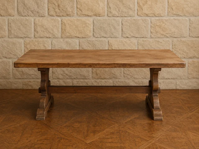 Grande table de ferme en chêne massif – début XXe — Buen estado