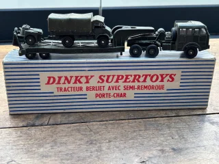 DINKY SUPERTOYS ТЯГАЧ BERLIET С ПОЛУПРИЦЕПОМ-ТАНКОВОЗОМ