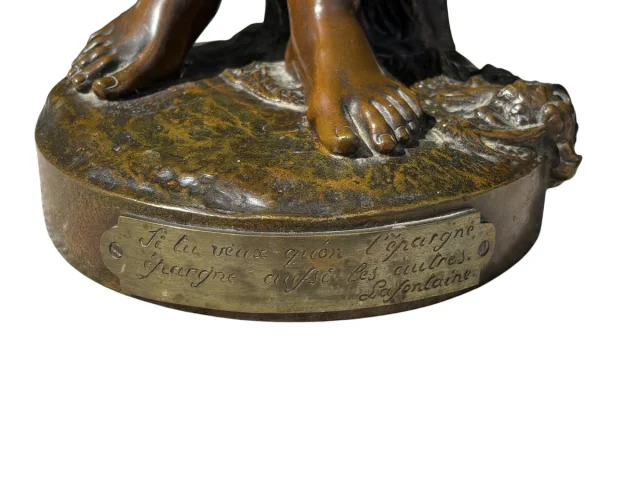 Bronze „L'Oiseleur" Signiert Jean-Louis Grégoire 68 cm — Sehr guter Zustand