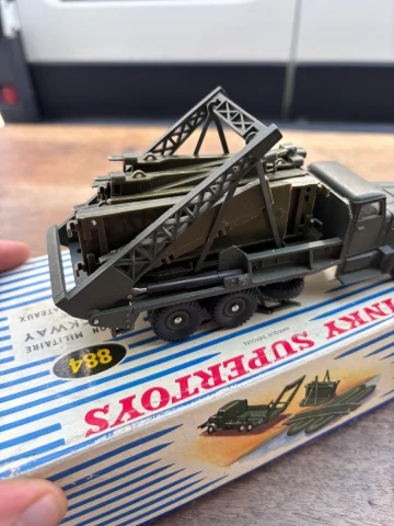 Dinky Super Toys Militär-LKW Brockway mit Pontonbrücke — Guter Zustand