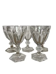 Lot von fünf Baccarat Harcourt Wassergläsern, 15,1 cm