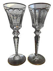 Set aus 2 großen Saint-Louis-Kristallgläsern Modell Excellence, Höhe 25 cm