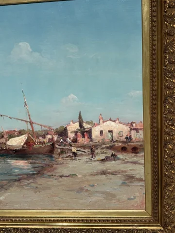 Large Marine Painting by Émile Godchaux — Very good condition