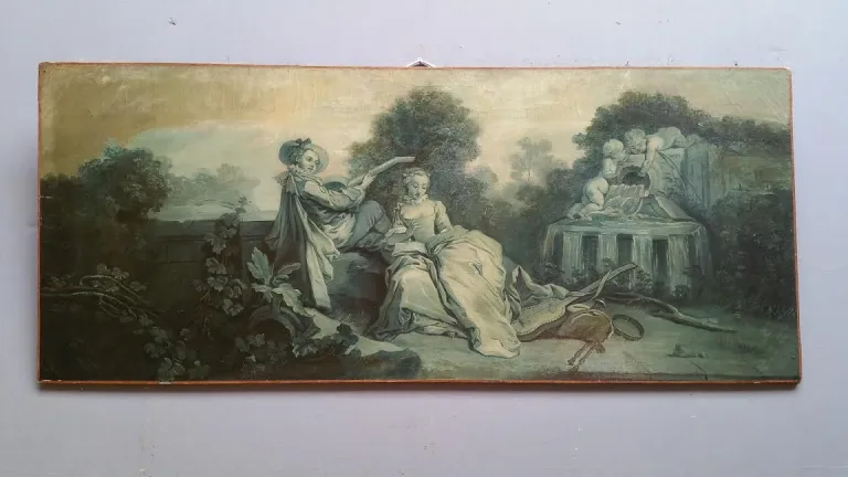 Franse schilderij "grisaille" school van Boucher
