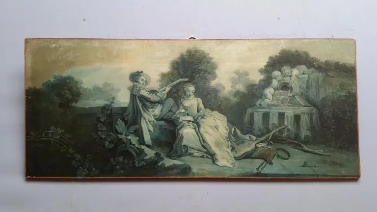 Franse schilderij "grisaille" school van Boucher