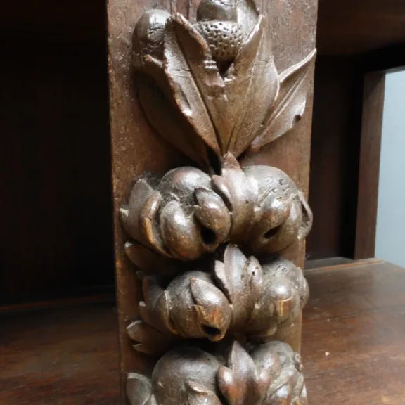Antique  desert in oak of style Louis XIII