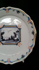 Nevers plate 18 th landscape and home decor