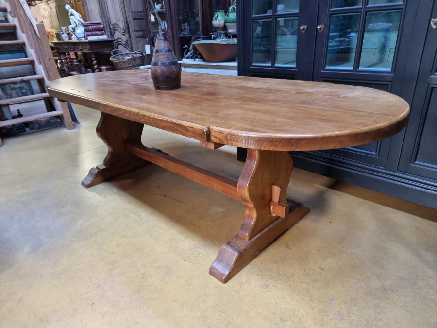 Large vintage oak monastery table 2.50 m
