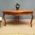 Table console d angle en noyer de style Louis XV