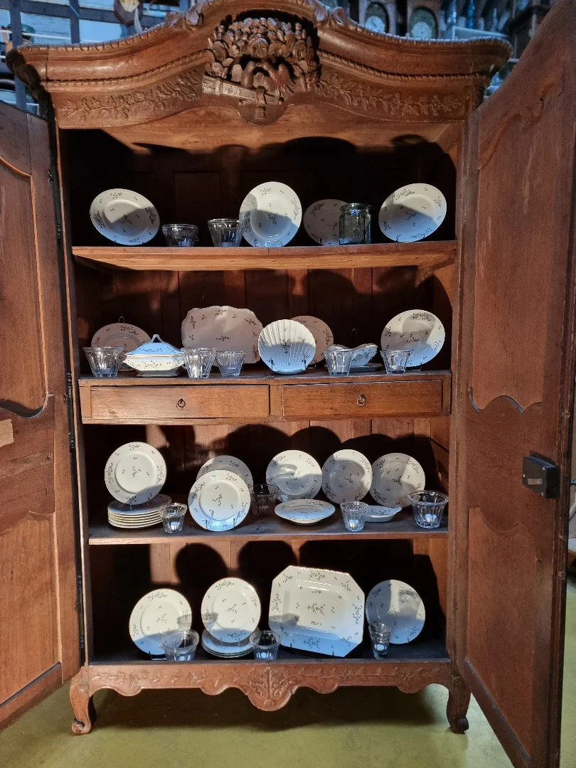 French antique weeding cabinet  with birds