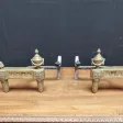 Ancienne paire de chenets Louis XVI bronze