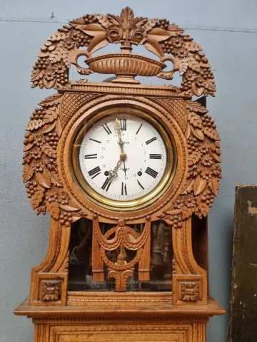 Ancienne Horloge Normande de mariage ;chêne
