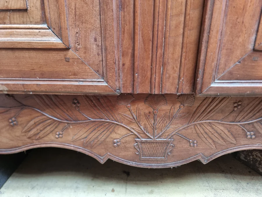 Fruitwood wedding armoire dated 1839
