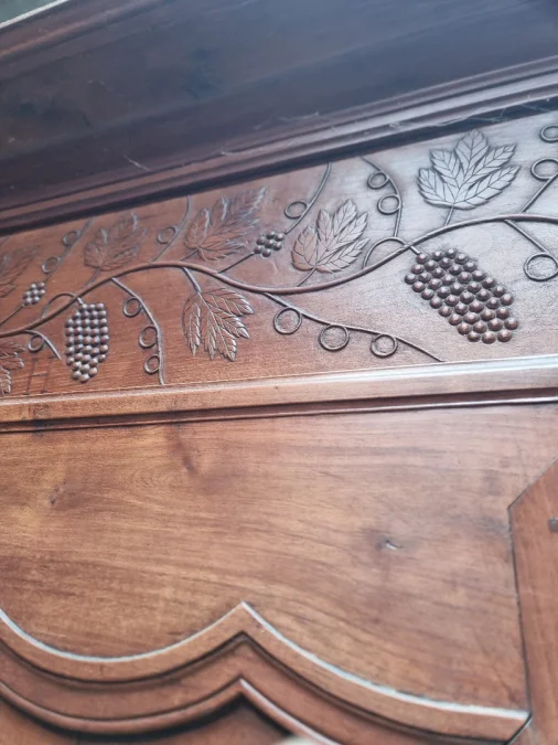 Fruitwood wedding armoire dated 1839