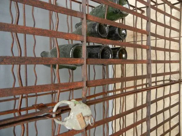 antiker Wein Zubehör Wrougth Eisen Weinregal