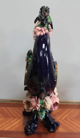 Garniture de Cheminée en Faïence Emaillée 1900