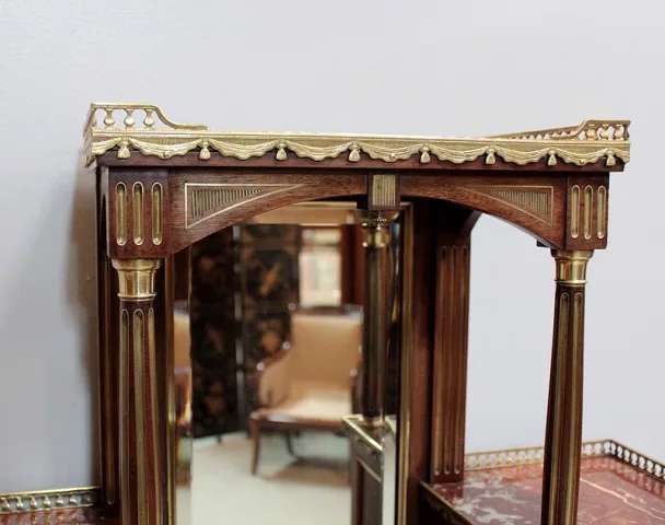 Bureau Cylindre à Gradin Louis XVI en Acajou XIXe